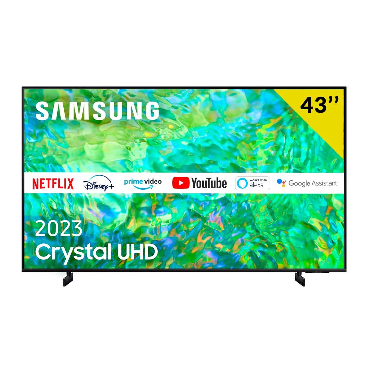 Televisor Smart TV Samsung CU8000 Crystal UHD 43'' 4K UHD LED Tizen WiFi Bluetooth 5.2 G negro frontal