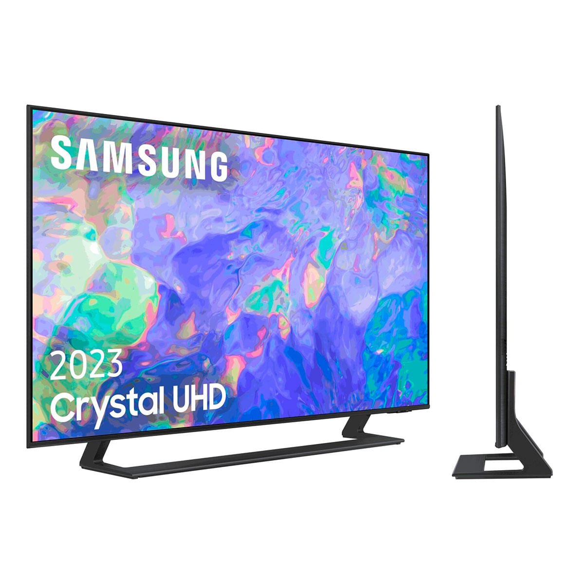 Televisor Smart TV Samsung CU8500 Crystal UHD 50'' 4K UHD LED Tizen WiFi Bluetooth 5.2 G negro detalle lateral