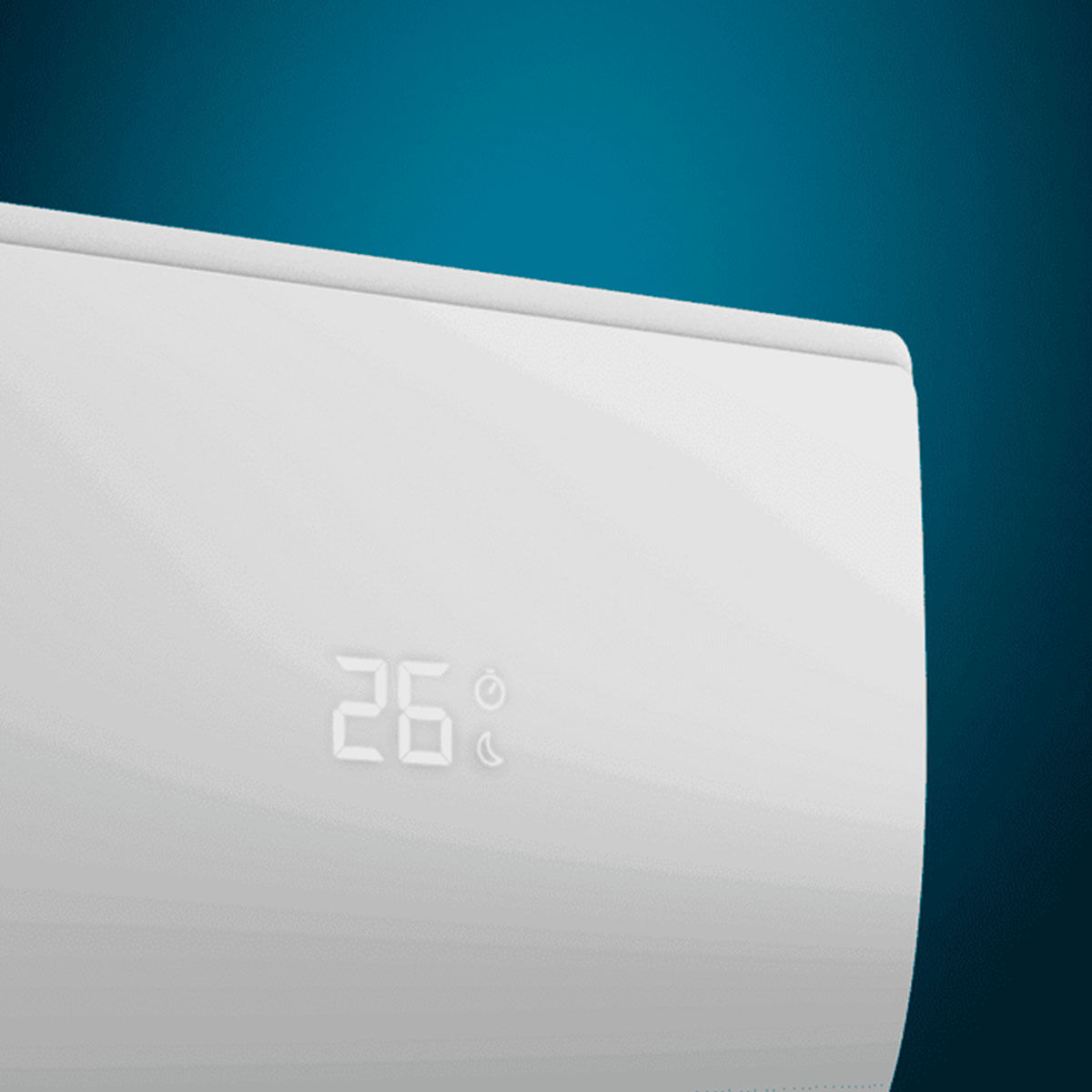 Aire acondicionado Split Cecotec AirClima 9000 Smartfresh 2250 frigorías con bomba de calor blanco detalle pantalla