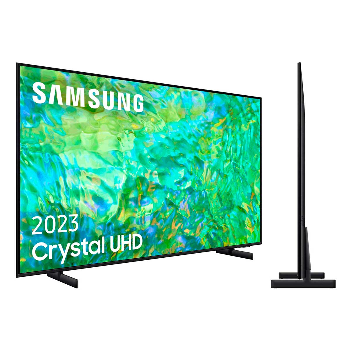 Televisor Smart TV Samsung CU8000 Crystal UHD 65'' 4K UHD LED Tizen WiFi Bluetooth 5.2 G negro detalle lateral