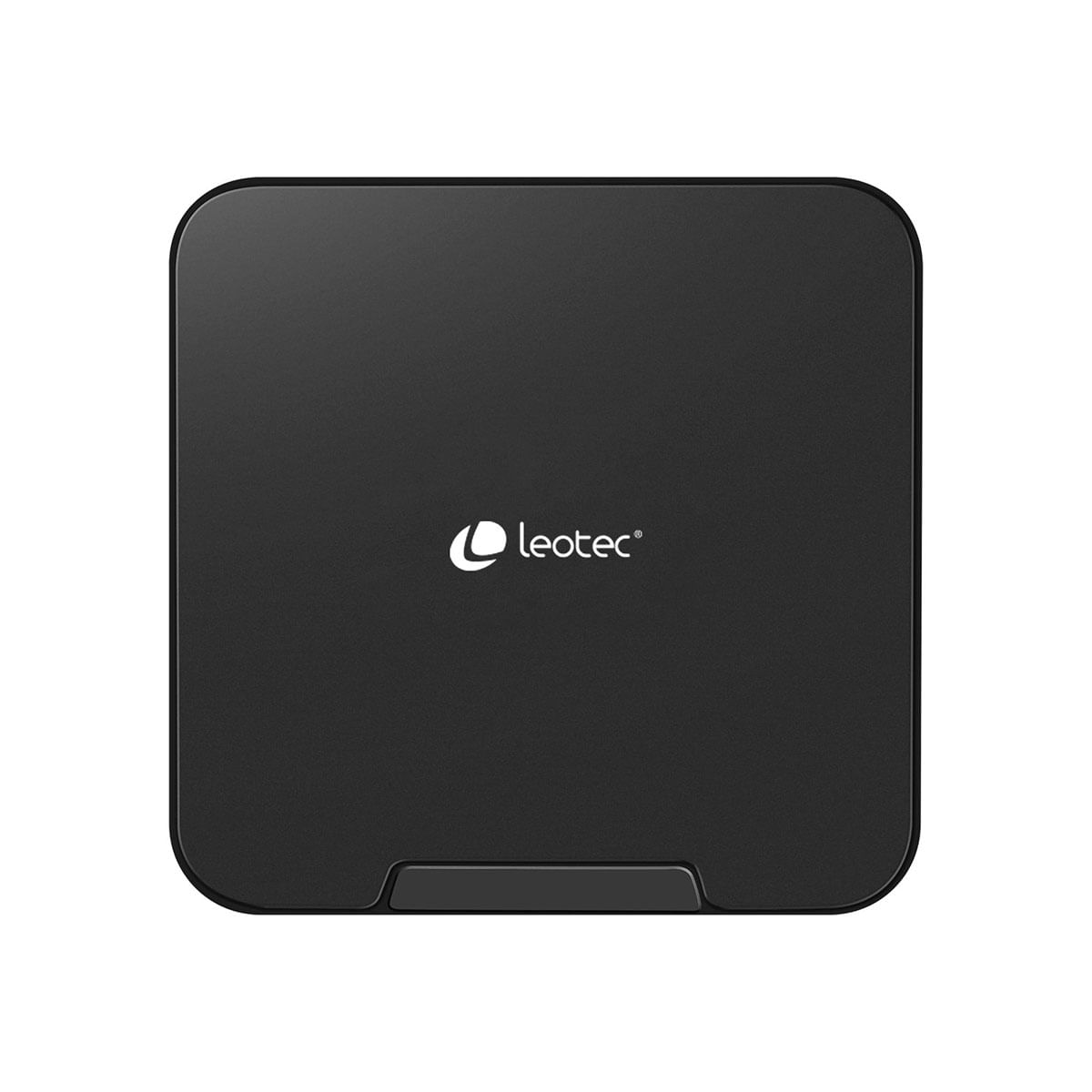 Android TV Leotec 4K Show2 464 Android 11 4/64GB con mando a distancia negro vista frontal