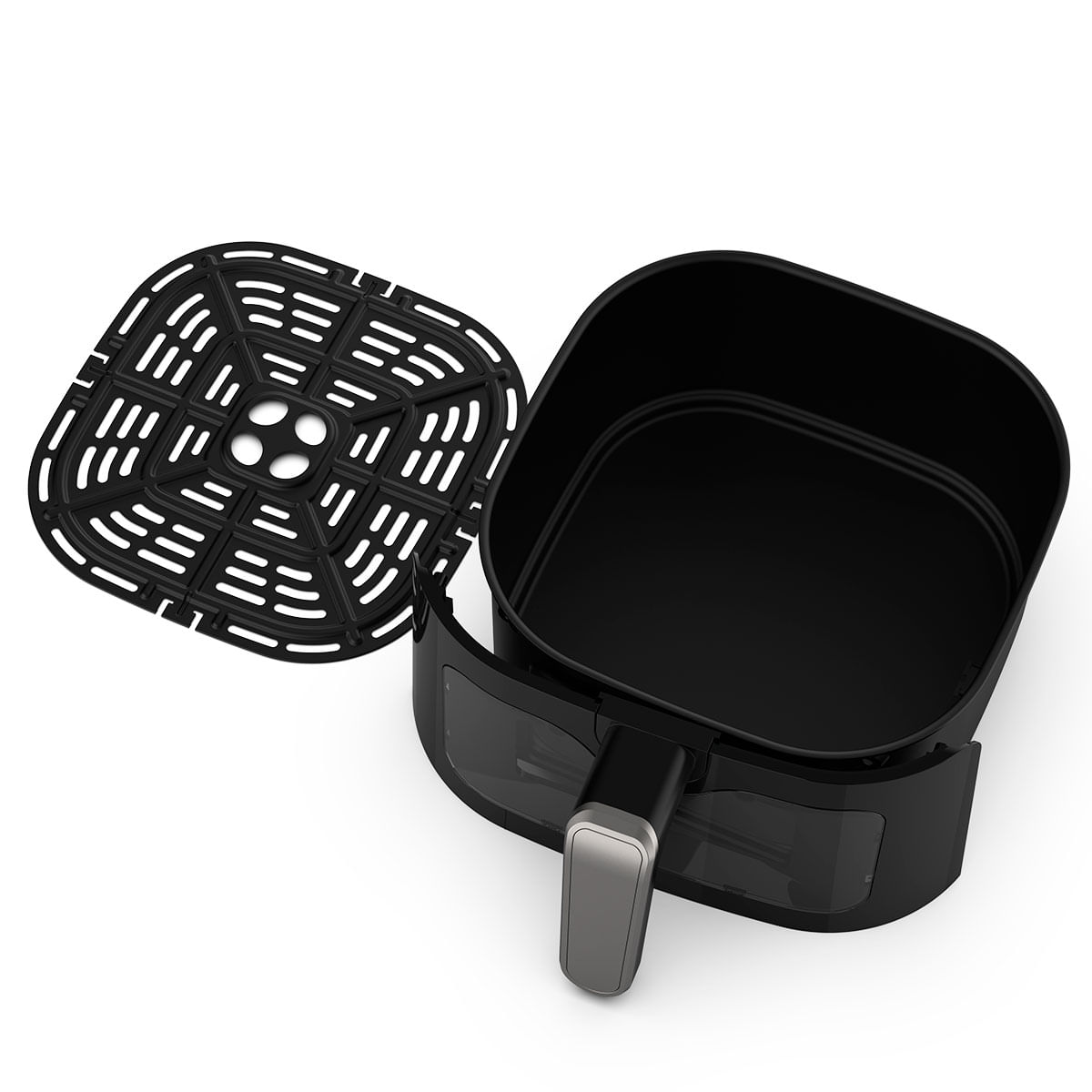 Freidora de aire Air Crispy 6005B Universal Blue 1450W 5L 6 recetas con accesorios negro detalle bandeja y rejilla
