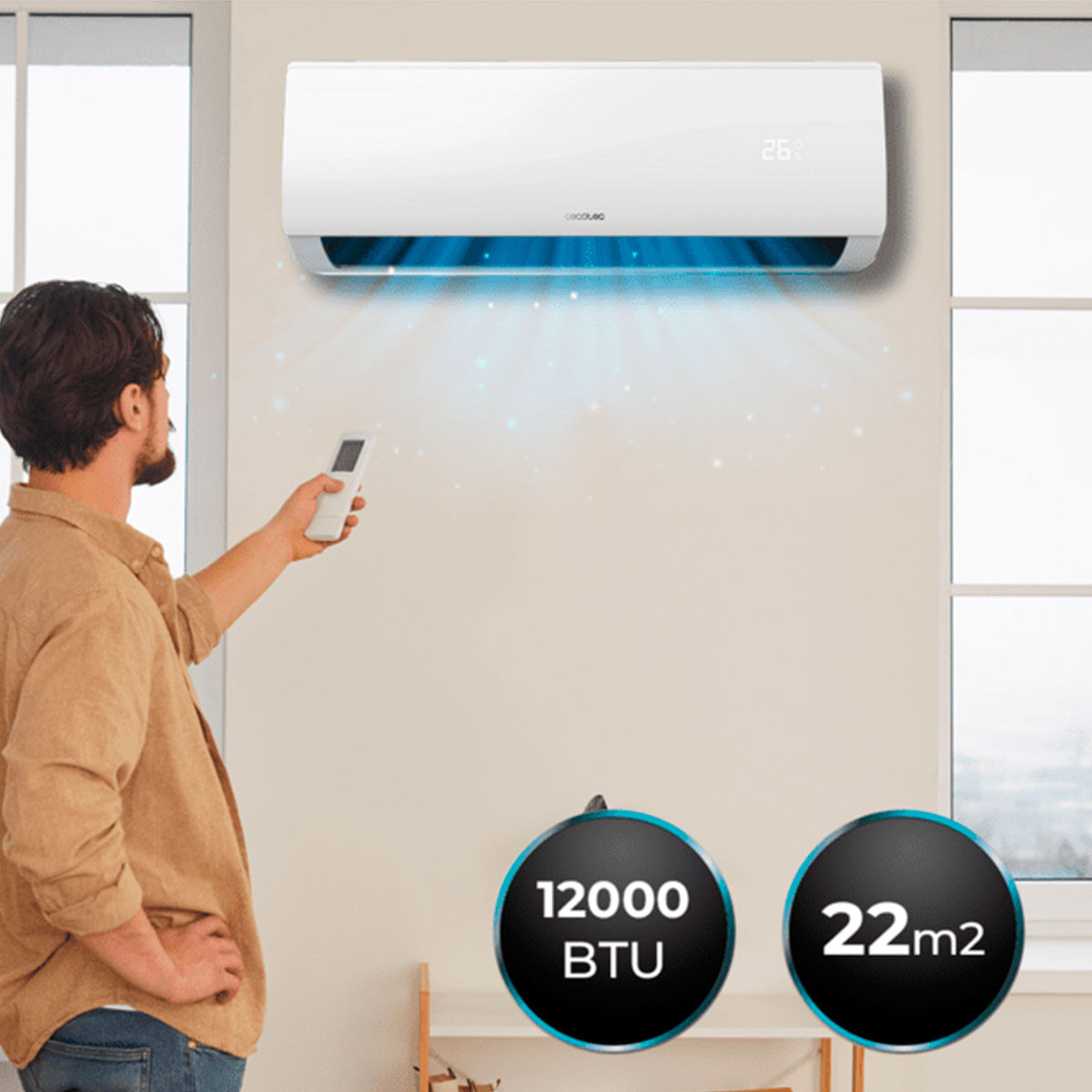 Aire acondicionado split Cecotec AirClima 12000 Smartfresh 3000 frigorías con bomba de calor blanco características