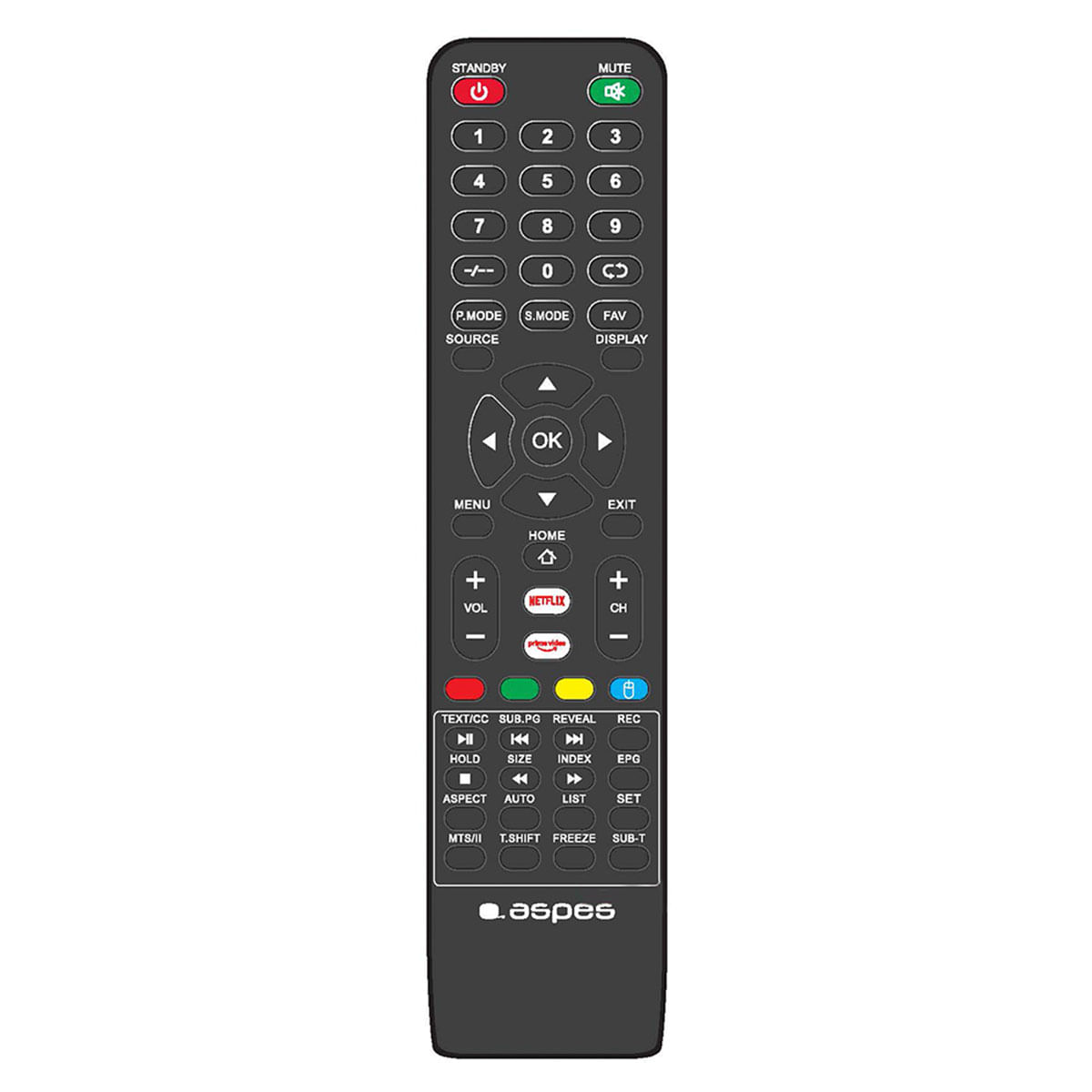 Televisor Smart TV Aspes ATV3200SM 32'' HD LED Android 11 WiFi F negro detalle mando