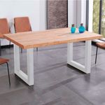 Mesa de comedor Loft fija roble Nordish/blanco 100x160x75 cm