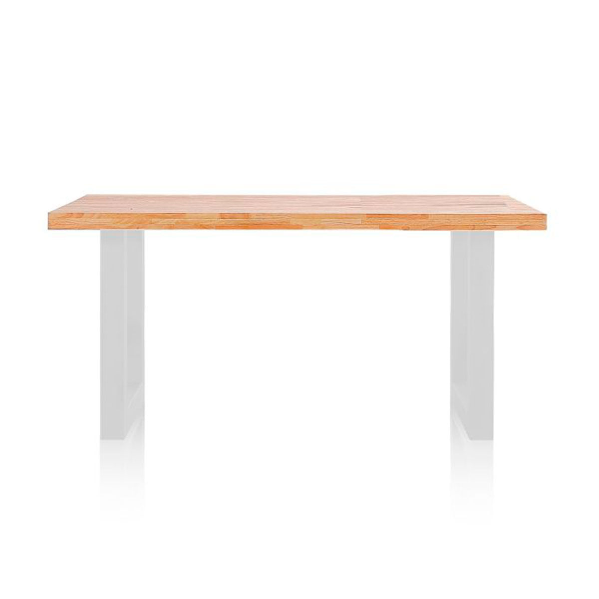 Mesa de comedor Loft fija roble Nordish/blanco 100x160x75 cm detalle frontal