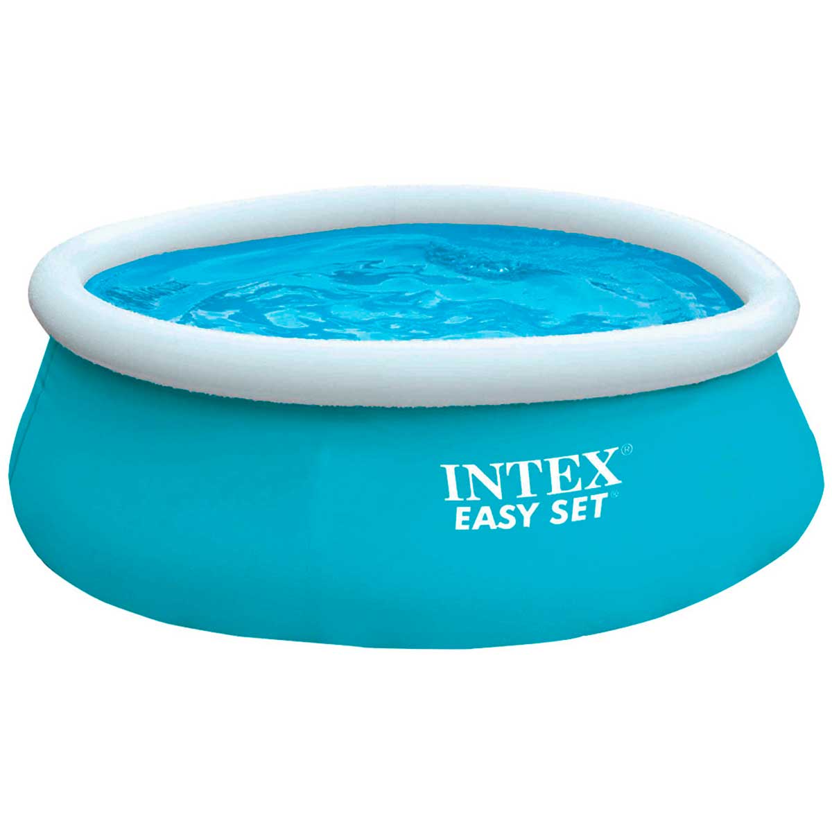 Piscina hinchable Easy Set Intex 880L 3 personas azul Ø183x51 cm fondo blanco