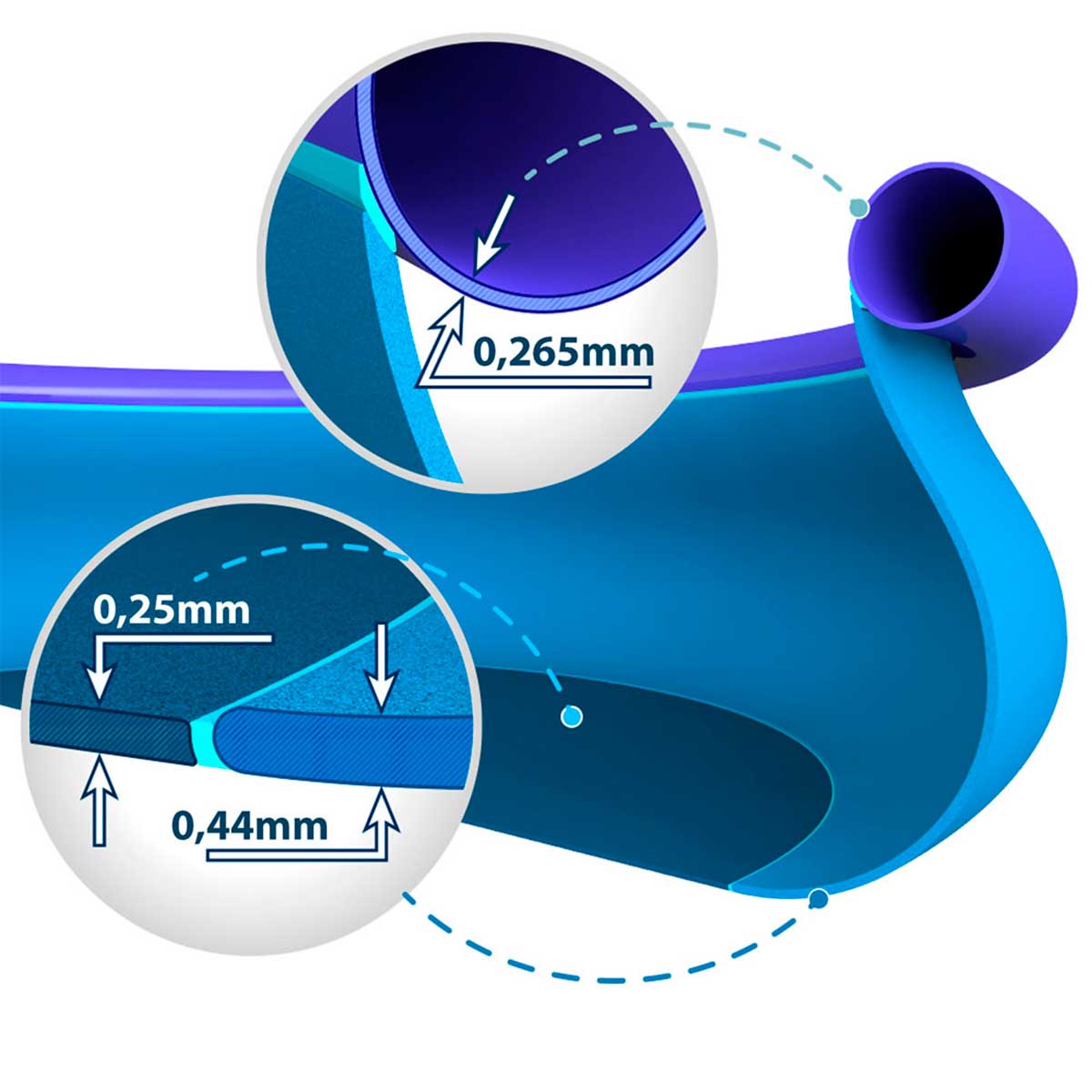 Piscina hinchable Easy Set Intex 880L 3 personas azul Ø183x51 cm detalle medidas