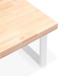 Mesa de centro Natural diseño nórdico roble Nordish/blanco 43,5x120x60 cm detalle tapa
