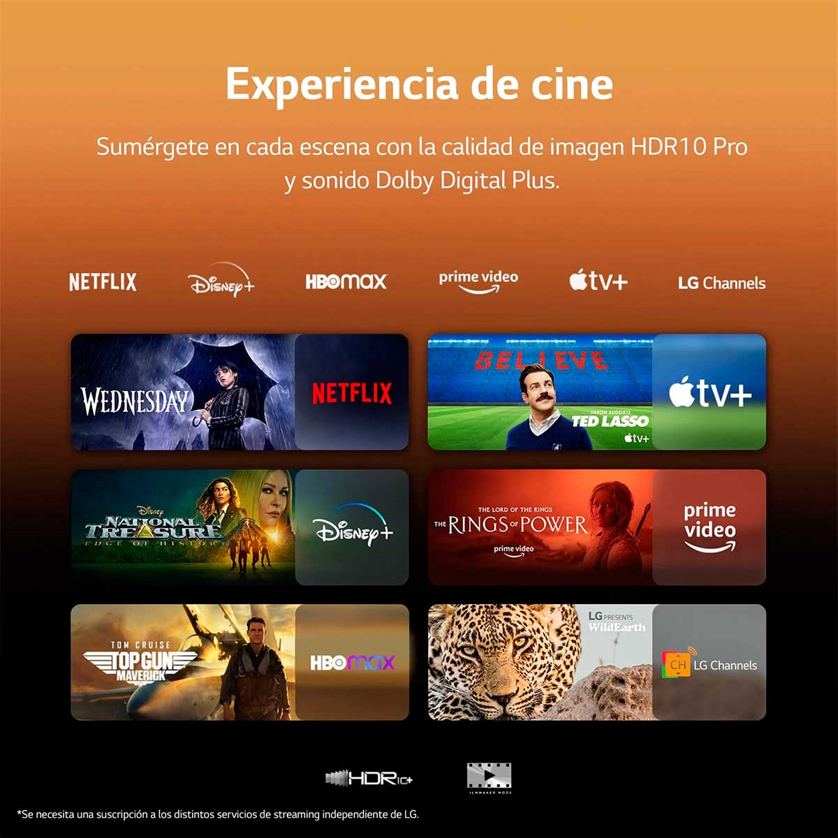 Televisor Smart TV LG 65QNED826RE 65'' 4K UHD QNED webOS 23 con IA WiFi Bluetooth 5.0 E negro características 6