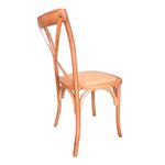 Pack de 2 sillas de comedor Provenza madera sostenible y ratán natural claro vista trasera