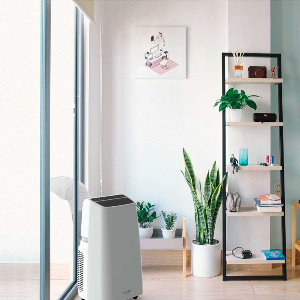 Aire acondicionado portátil Volga Plus Universal Blue 3000 frigorías 4 funciones blanco ambientada