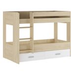 Cama nido con cajonera Donald 2 camas+2 cajones Puccini/Andersen fondo blanco