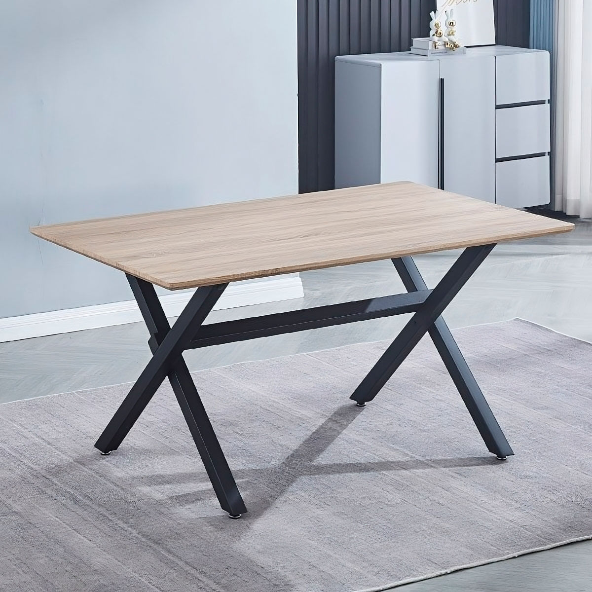 Mesa-de-comedor-Royce-W-diseño-nordico-forma-rectangular-cambria-negro-76x150x90-cm