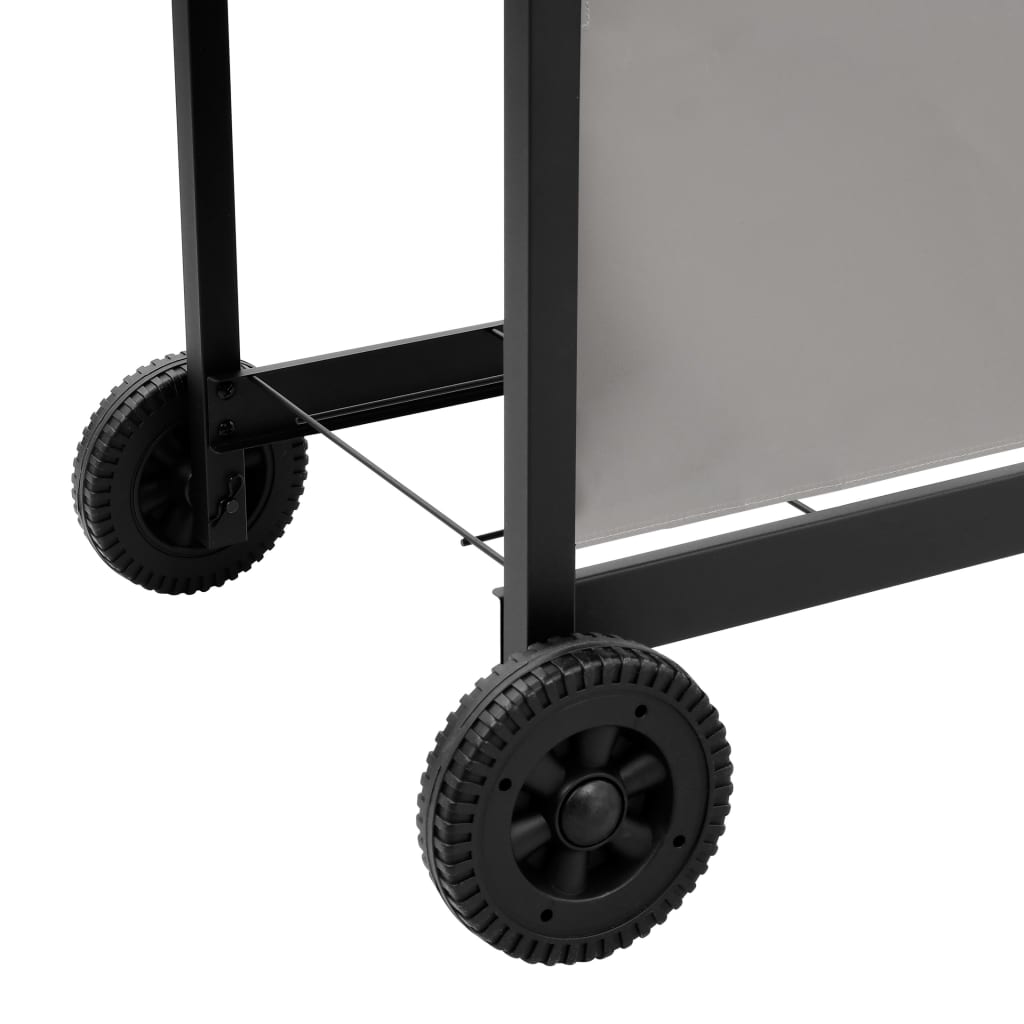 Barbacoa de gas VidaXL 12000W 6 fogones con tapa protectora negro/plata detalle 5