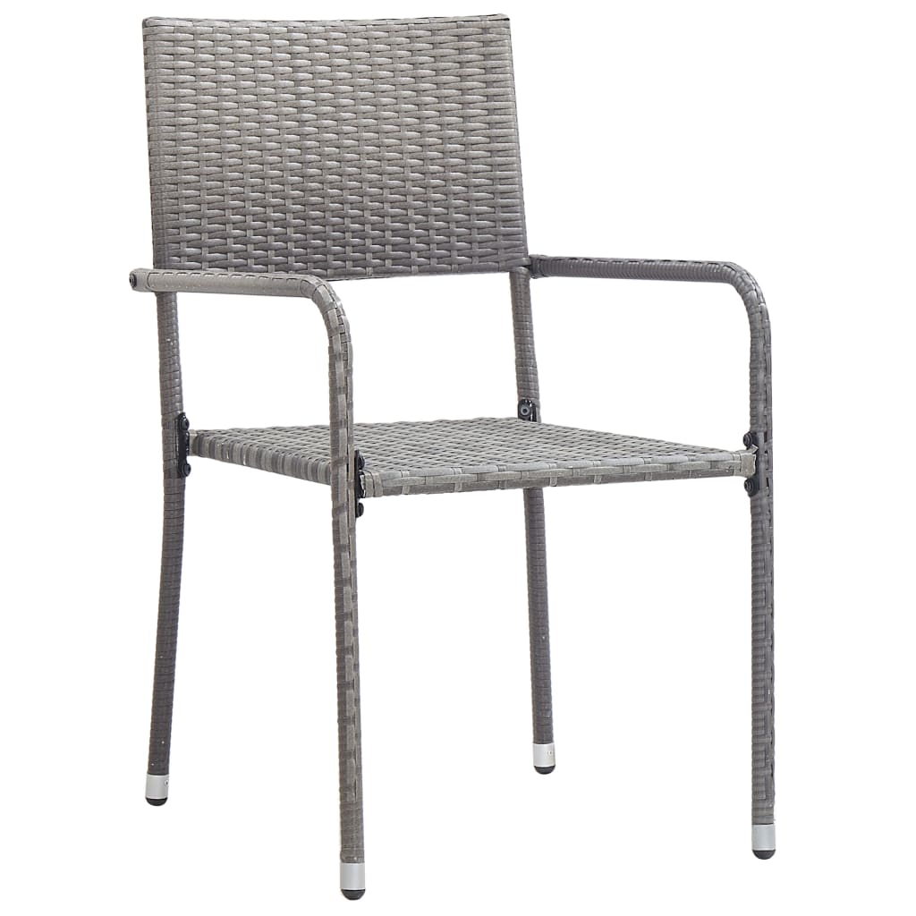 Conjunto de jardín VidaXL 2 sillas 1 mesa de madera maciza gris/natural detalle 3