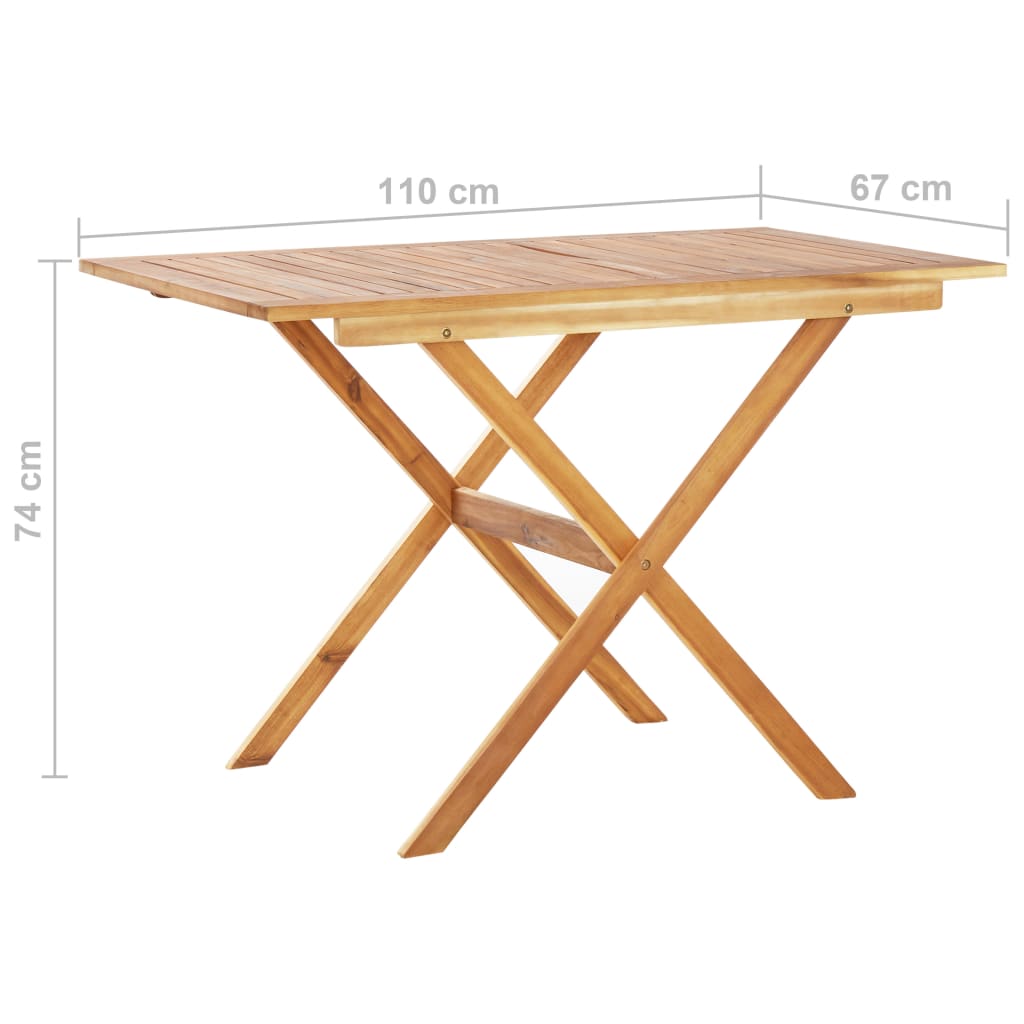 Conjunto de jardín VidaXL 2 sillas 1 mesa de madera maciza gris/natural detalle 9