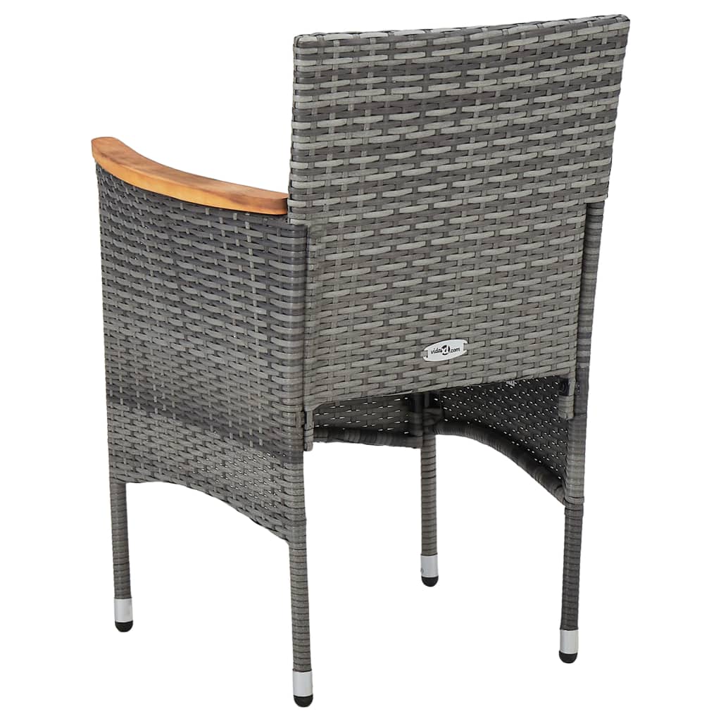 Conjunto de jardín VidaXL 2 sillones+1 mesa tapa vidrio gris/natural detalle 6