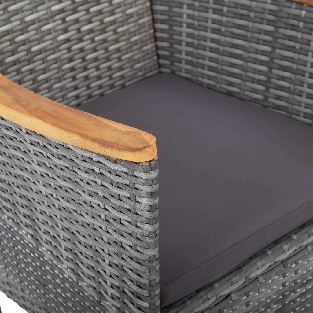 Conjunto de jardín VidaXL 2 sillones+1 mesa tapa vidrio gris/natural detalle 7