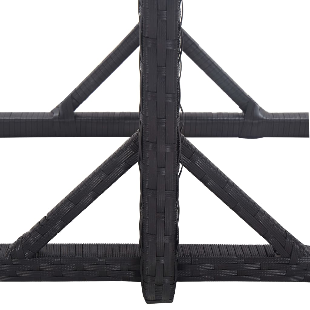 Conjunto de jardín VidaXL 2 sillas+1 mesa tapa vidrio negro detalle 8