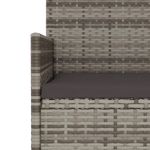 Banco de jardín VidaXL 3 plazas con cojines gris 85x140x51 cm detalle 5