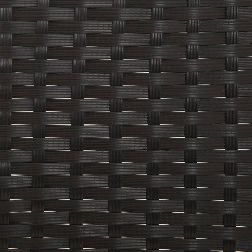 Banco de jardín VidaXL 3 plazas con cojines negro/crema 85x140x51 cm detalle 6