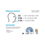 Máscara de snorkel con tubo y soporte para cámara talla L/XL negro detalle 4