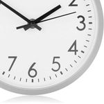 Reloj de pared forma redonda estilo minimalista gris Ø30 cm detalle 1