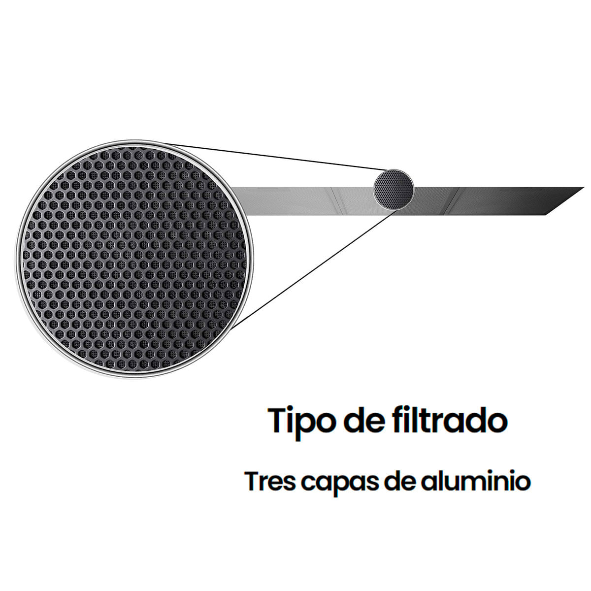 Campana extractora Infiniton CMPT-CLR92S 800m3/h 250W panel táctil y mando a distancia inox detalle filtros