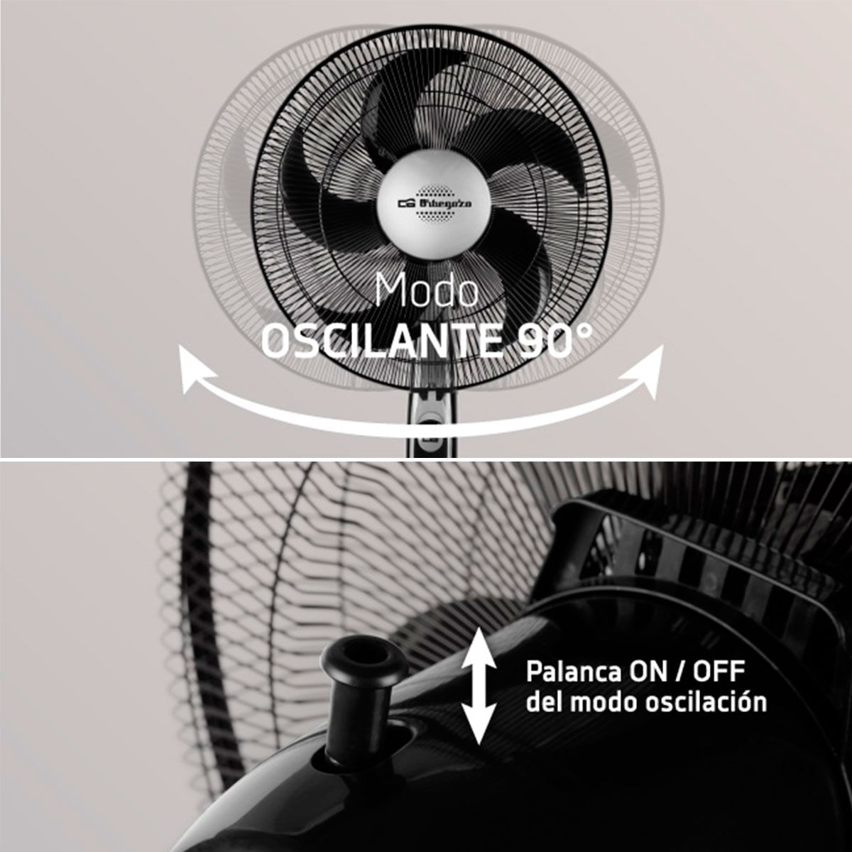 Ventilador de pie Orbegozo SF 0149 60W 3 velocidades negro características 2