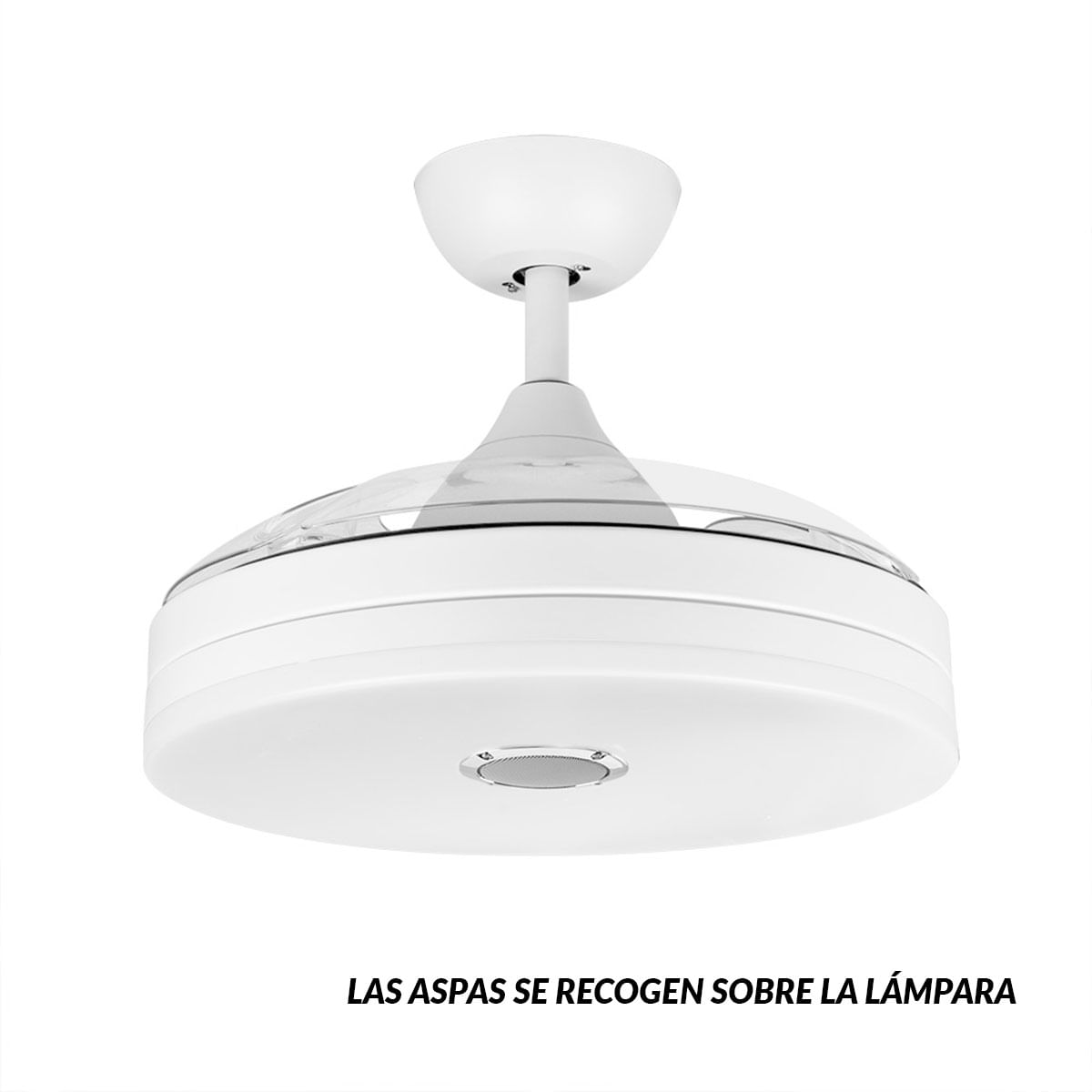 Ventilador de techo Orbegozo CPB 123105 35W luz LED Bluetooth blanco Ø105 cm aspas recogidas