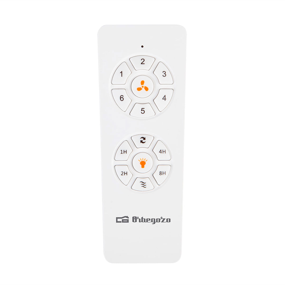Ventilador de techo Orbegozo CPB 123105 35W luz LED Bluetooth blanco Ø105 cm detalle mando