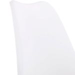 Pack de 4 sillas de comedor Bistro estilo nórdico blanco detalle respaldo