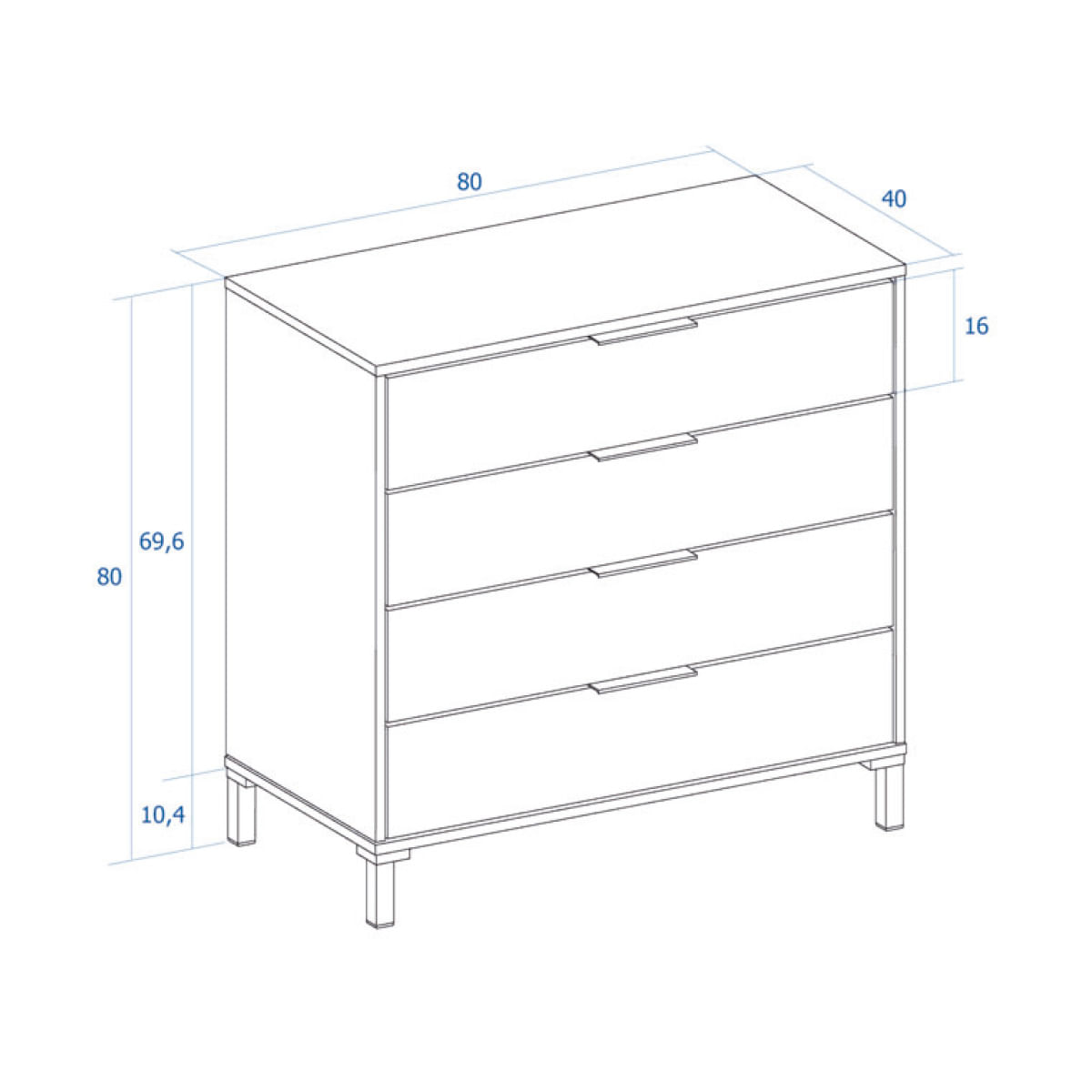 comoda-4-cajones-arles-medidas