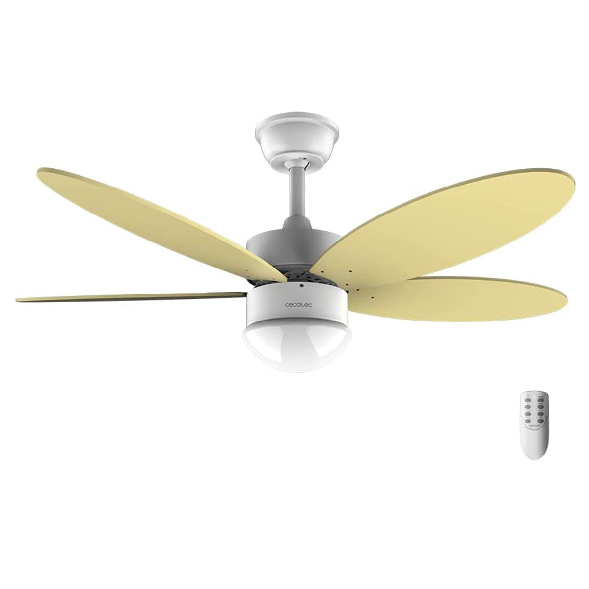 Ventilador de techo Cecotec EnergySilence Aero 4260 SunLight 40W función verano/invierno amarillo Ø106 cm