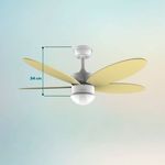 Ventilador de techo Cecotec EnergySilence Aero 4260 SunLight 40W función verano/invierno amarillo Ø106 cm medidas alto