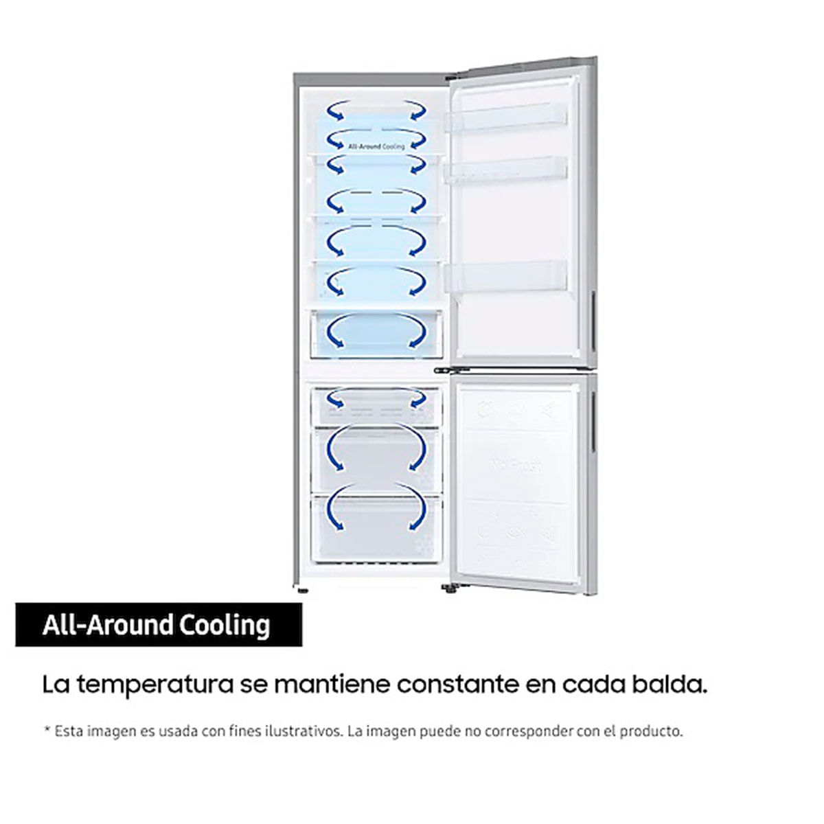 Frigorífico combi Samsung RB33B612ESA/EF No Frost 344L E inox 185,3 cm características 2