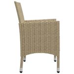 Conjunto de jardín 1 mesa+4 sillones con cojines beige detalle 6