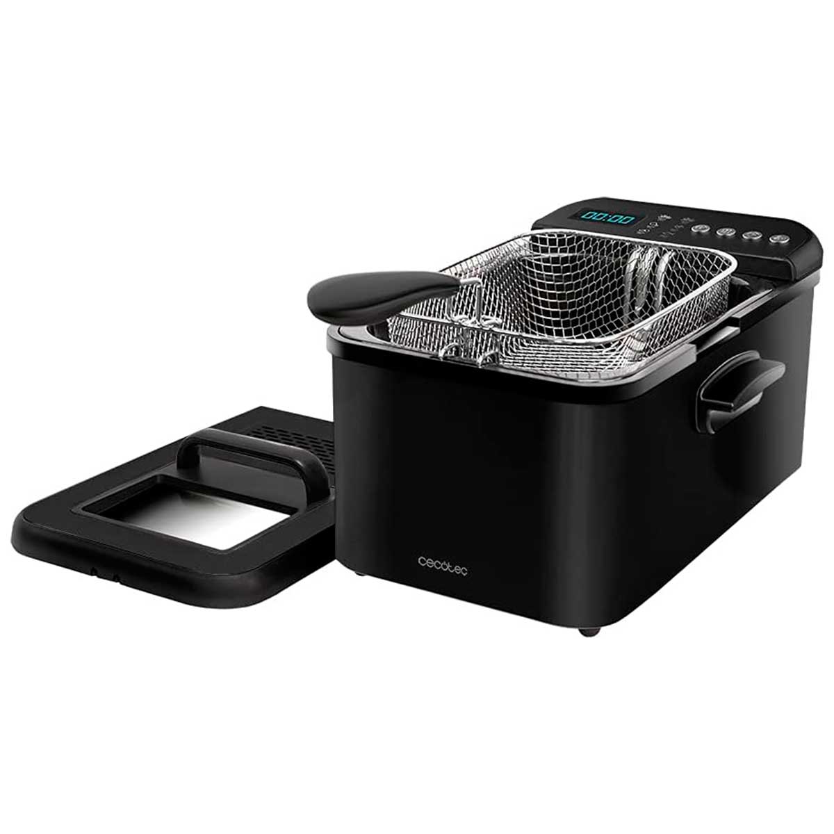Freidora digital Cecotec Cleanfry Luxury 3000 Black 2400W 3,2L negro