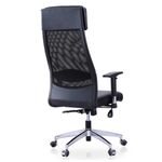 Sillon-giratorio-Airflow-reclinable-con-cojin-y-altura-regulable-negro-vista-trasera