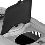 Transportín de mascotas con rejilla gris/negro detalle superior