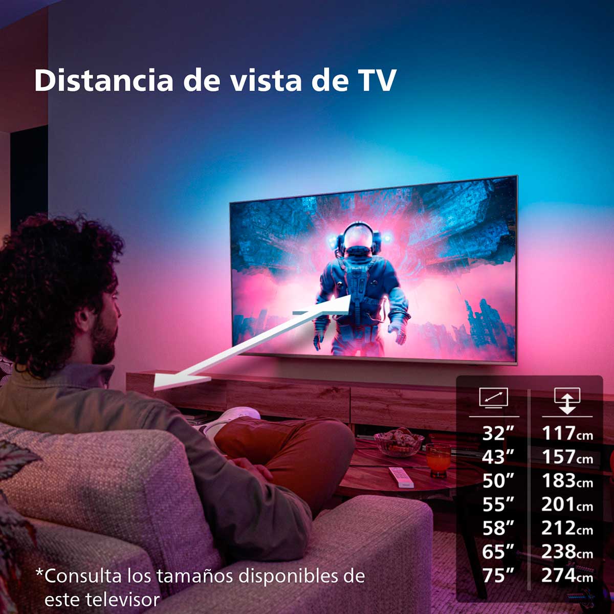 Televisor Smart TV Philips 50PUS8118/12 50'' 4K UHD Ambilight F negro características 6