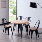 Mesa-de-comedor-Berg-extensible-forma-redonda-roble-Nordish-negro