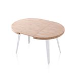 Mesa-de-comedor-Berg-extensible-forma-redonda-roble-Nordish-blanco-extendida-140-cm