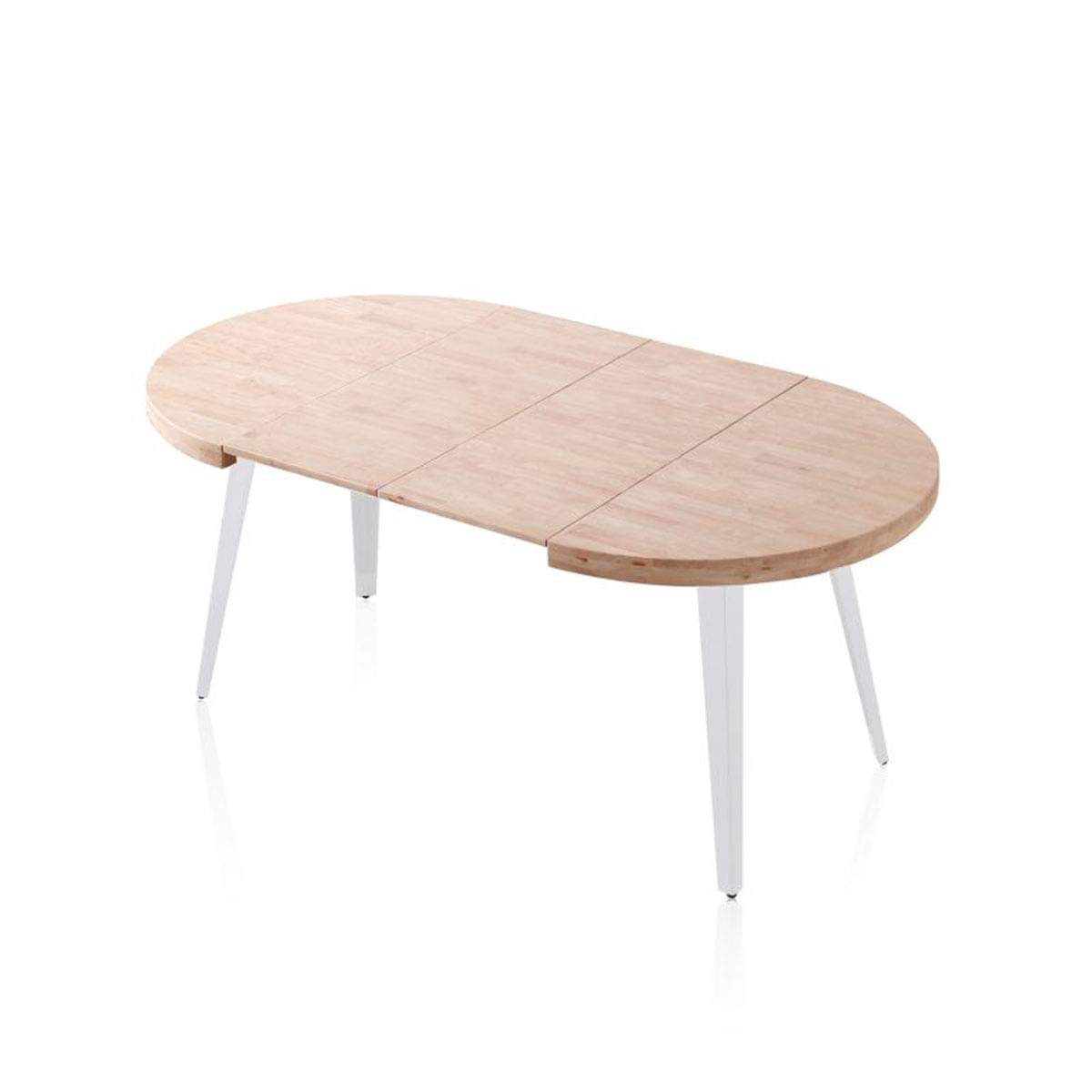 Mesa-de-comedor-Berg-extensible-forma-redonda-roble-Nordish-blanco-extendida-180-cm