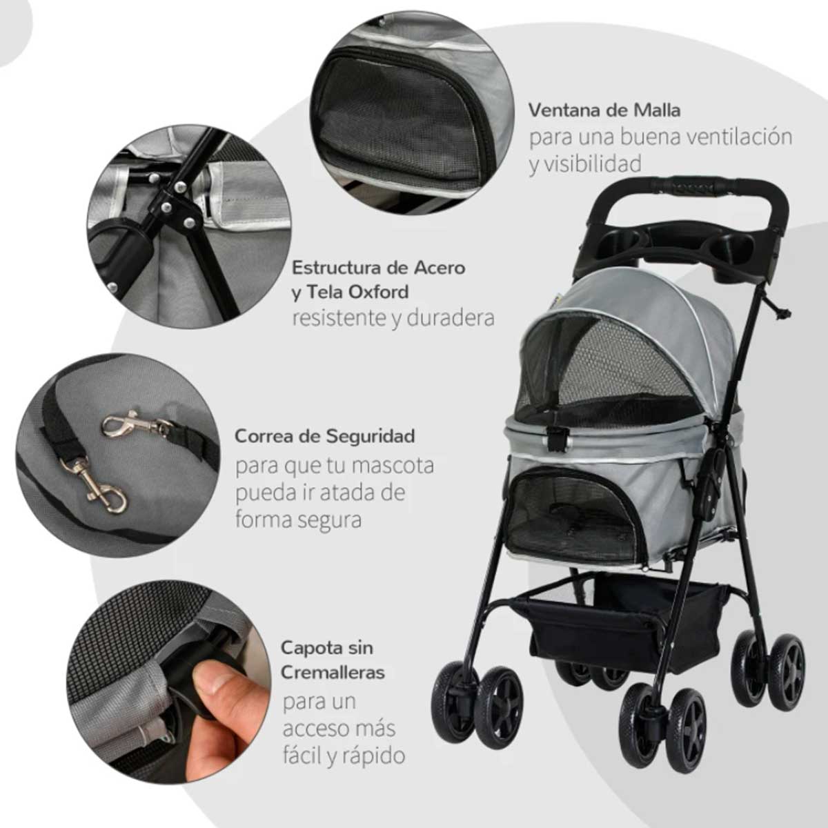 carrito-para-mascotas-gris-caracteristicas