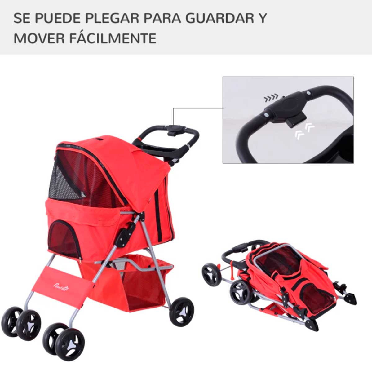 carrito-para-mascotas-rojo-plegable