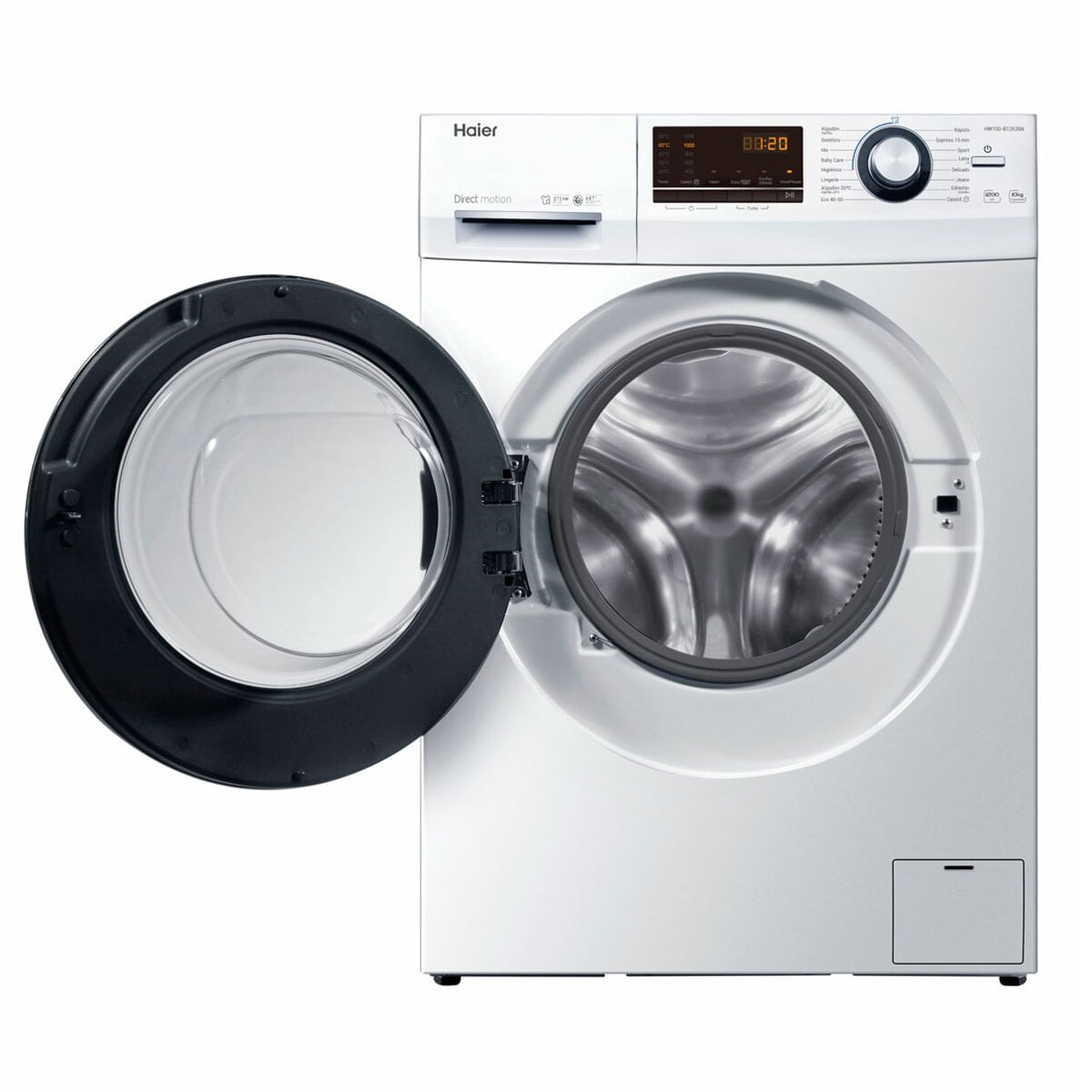 Lavadora Haier 636 Series (HW100-B12636N) 10kg 1200 rpm A blanco 85 cm abierta