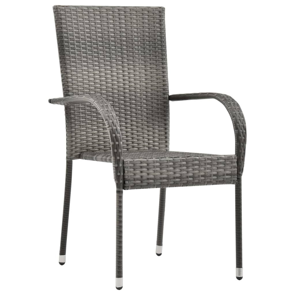 Conjunto de jardín 1 mesa + 2 sillas gris detalle sillas 2