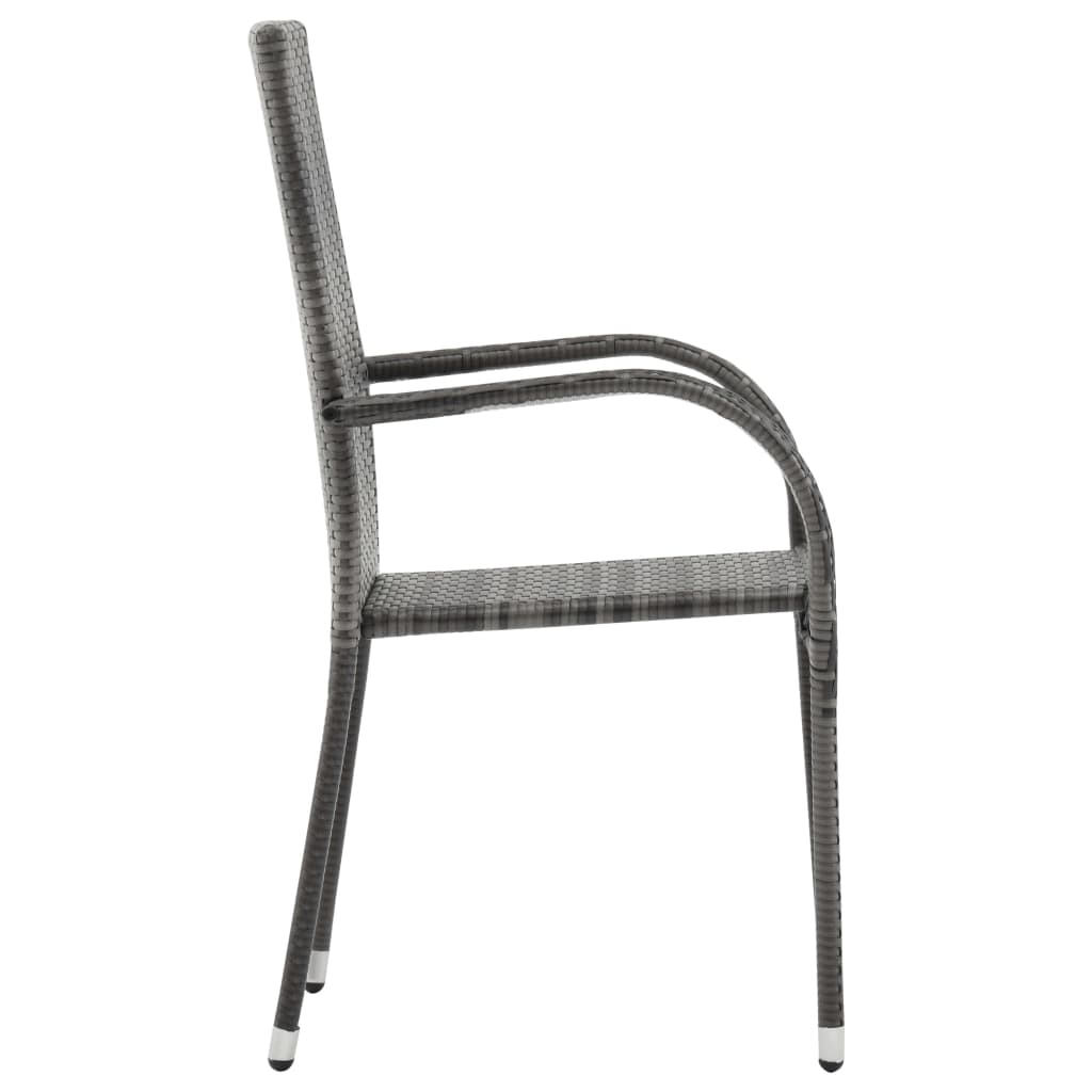 Conjunto de jardín 1 mesa + 2 sillas gris detalle sillas 3